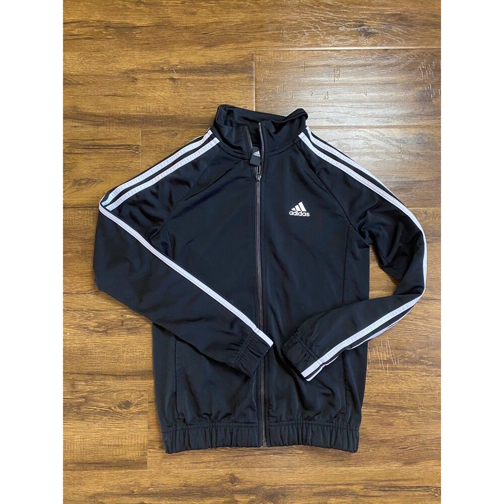 Adidas 3 Stripe Black Jacket